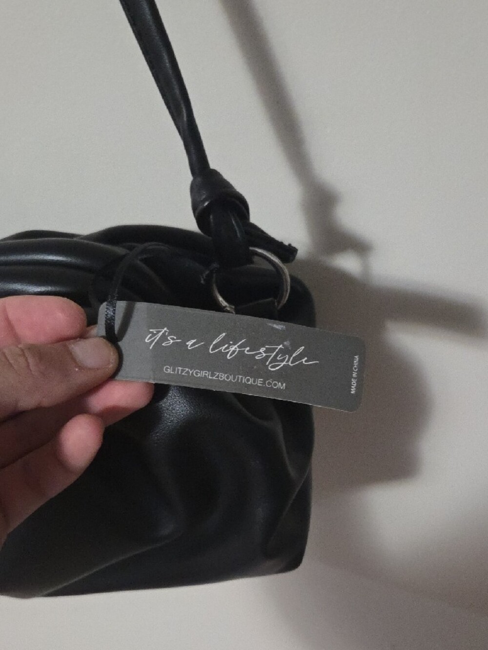 Black Leather Women's Crossbody Shoulder Bag Nwt - Picture 2 of 10